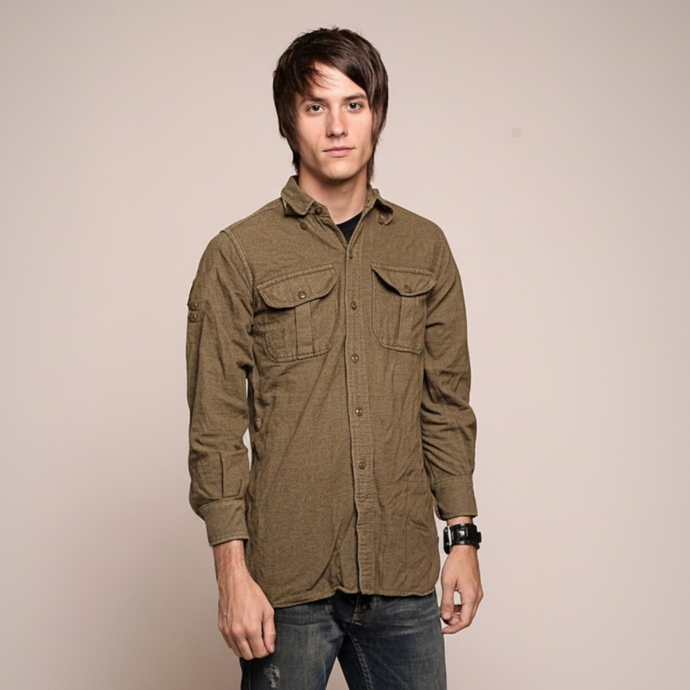 Canadian Forces Wool Field Shirt / Olive Brown / Issued